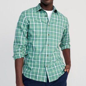 Old Navy Plaid Non-Iron Classic Cotton Button Up Shirt SZ XXL